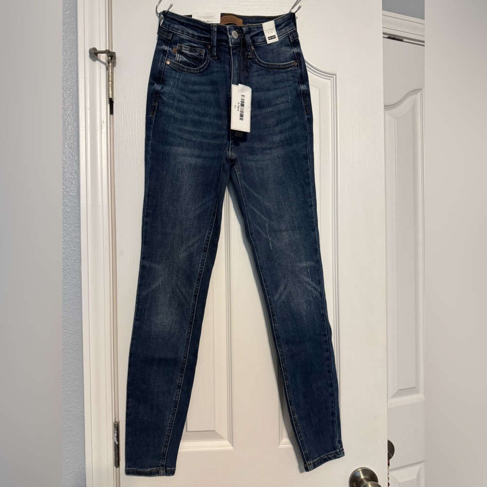 Judy Blue Dark Wash High Rise Tummy Control Top Skinny Jeans